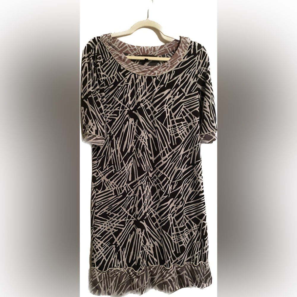 BCBGMaxazria Shift Dress with Elbow Sleeves